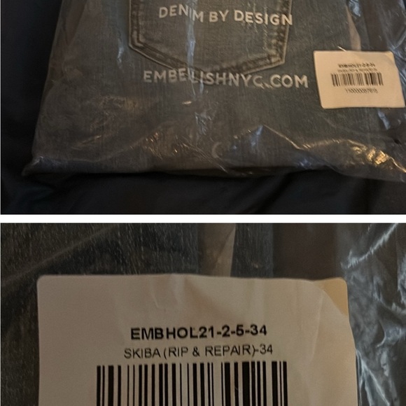 Three embellish jeans, all size 34 still in plastic brand new never opened - Picture 2 of 5